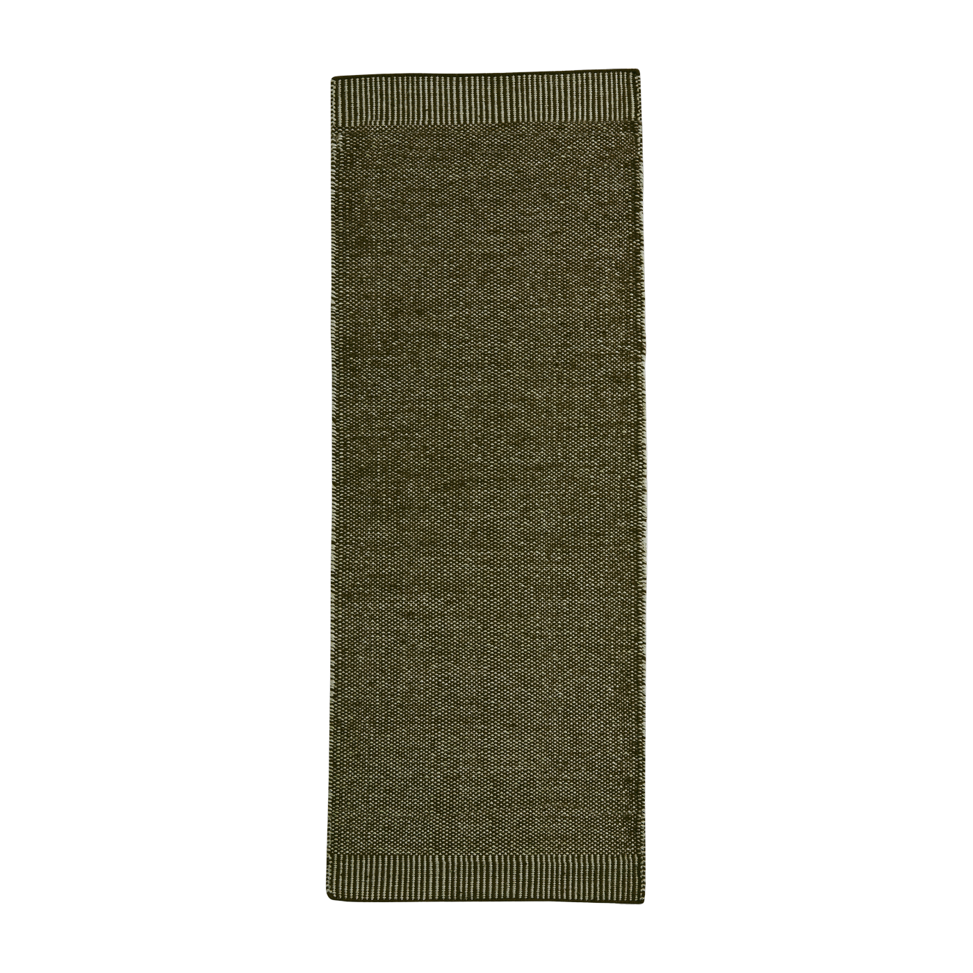 سجادة مستطيلة من الصوف والجوت باللون الأخضر الفاتح 75x200cm Rombo - Woud