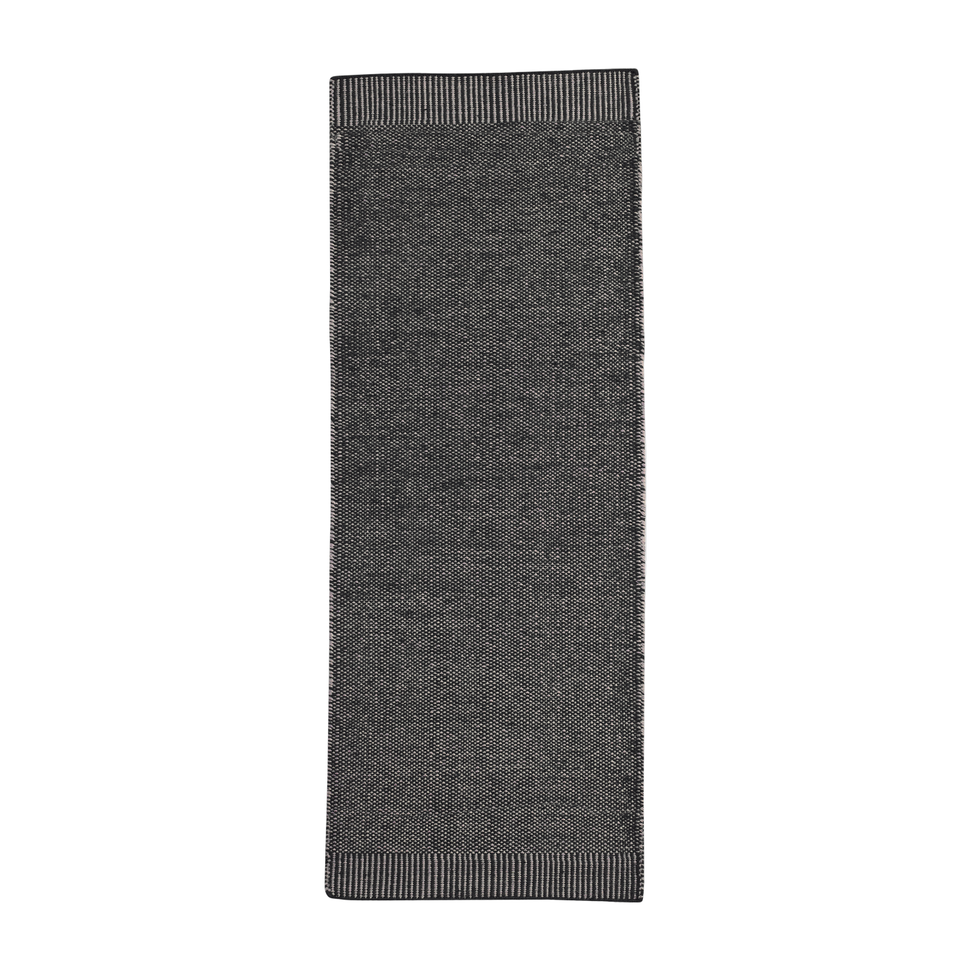 Grey wool and jute rectangular rug 75x200cm Rombo - Woud
