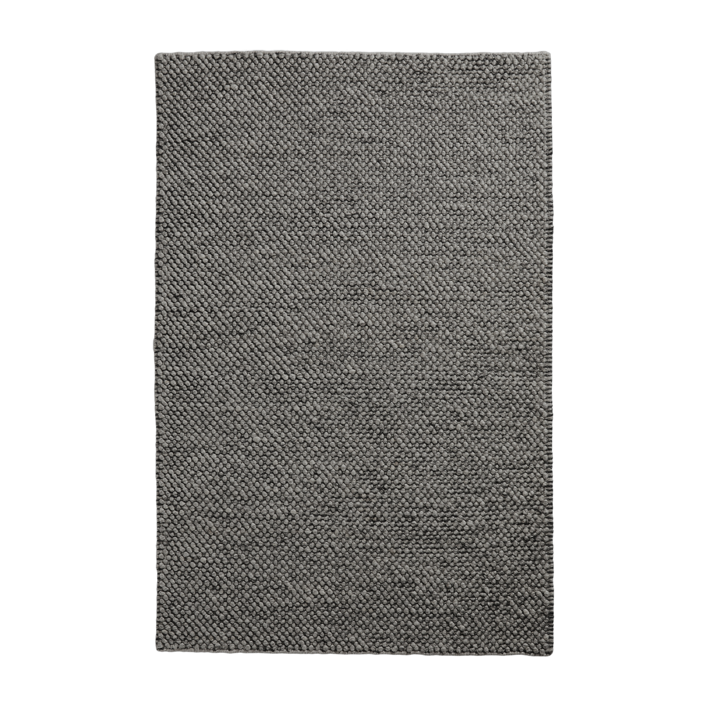 Alfombra rectangular de lana gris carbón 200x300cm Tact - Woud