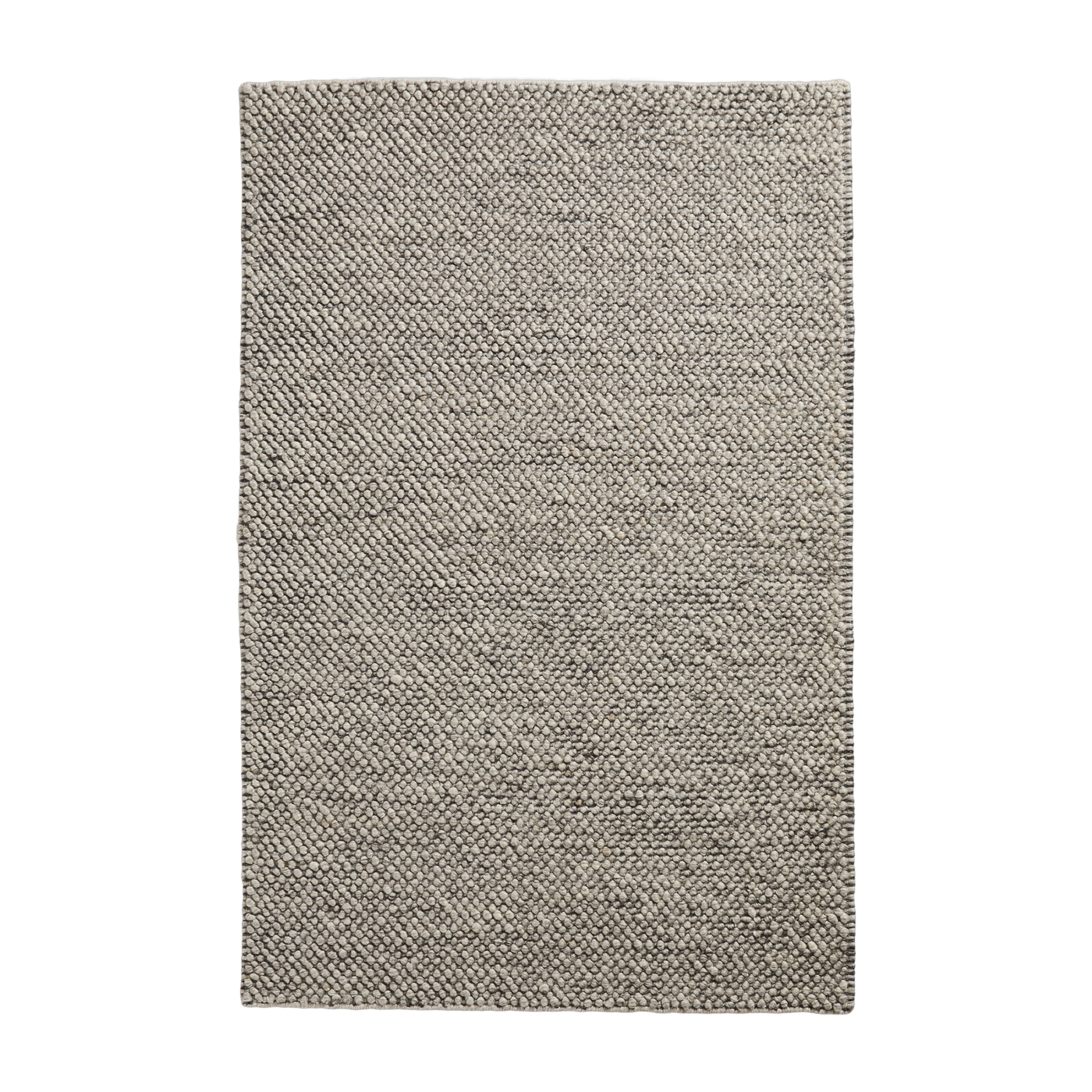 Dark gray wool rectangular rug 200x300cm Tact - Woud