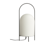 Lampada di sol in vetro opalino e metallo verniciato nero 25x60cm Ghost - Woud