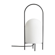 Table lamp in opal glass and black painted metal 15x38cm Ghost - Woud