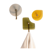 3 ganci da parete in vetro GLOWY - Mlle Jo
