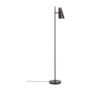 Adjustable floor lamp with black painted metal shade 141, 5cm Cono - Woud