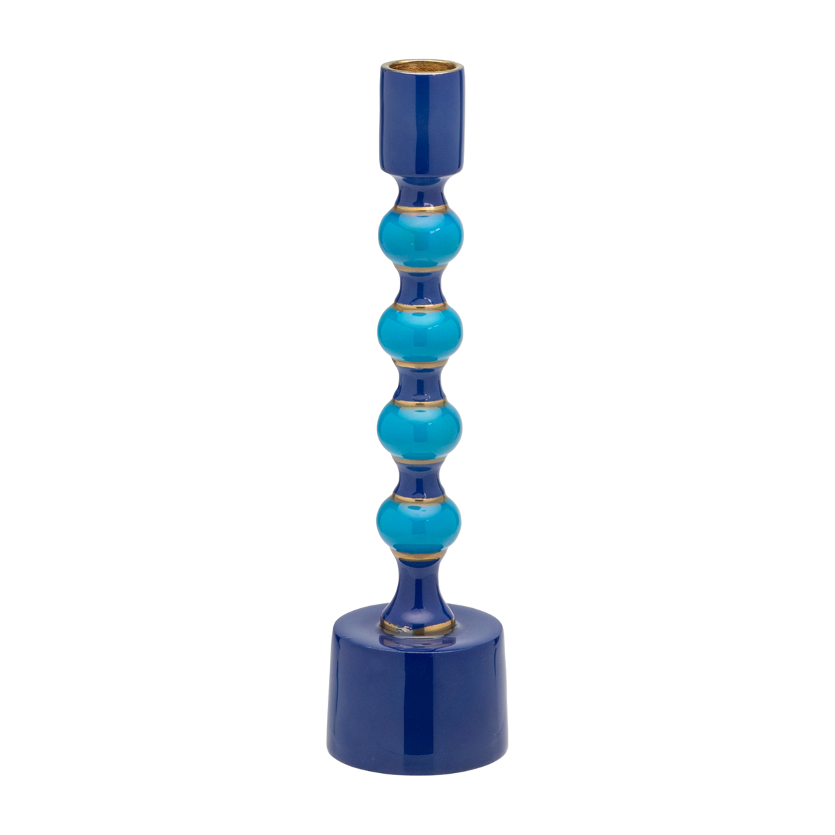 Candle Holder Blue Aluminum 24.1cm Lapis Richie - Anna + Nina