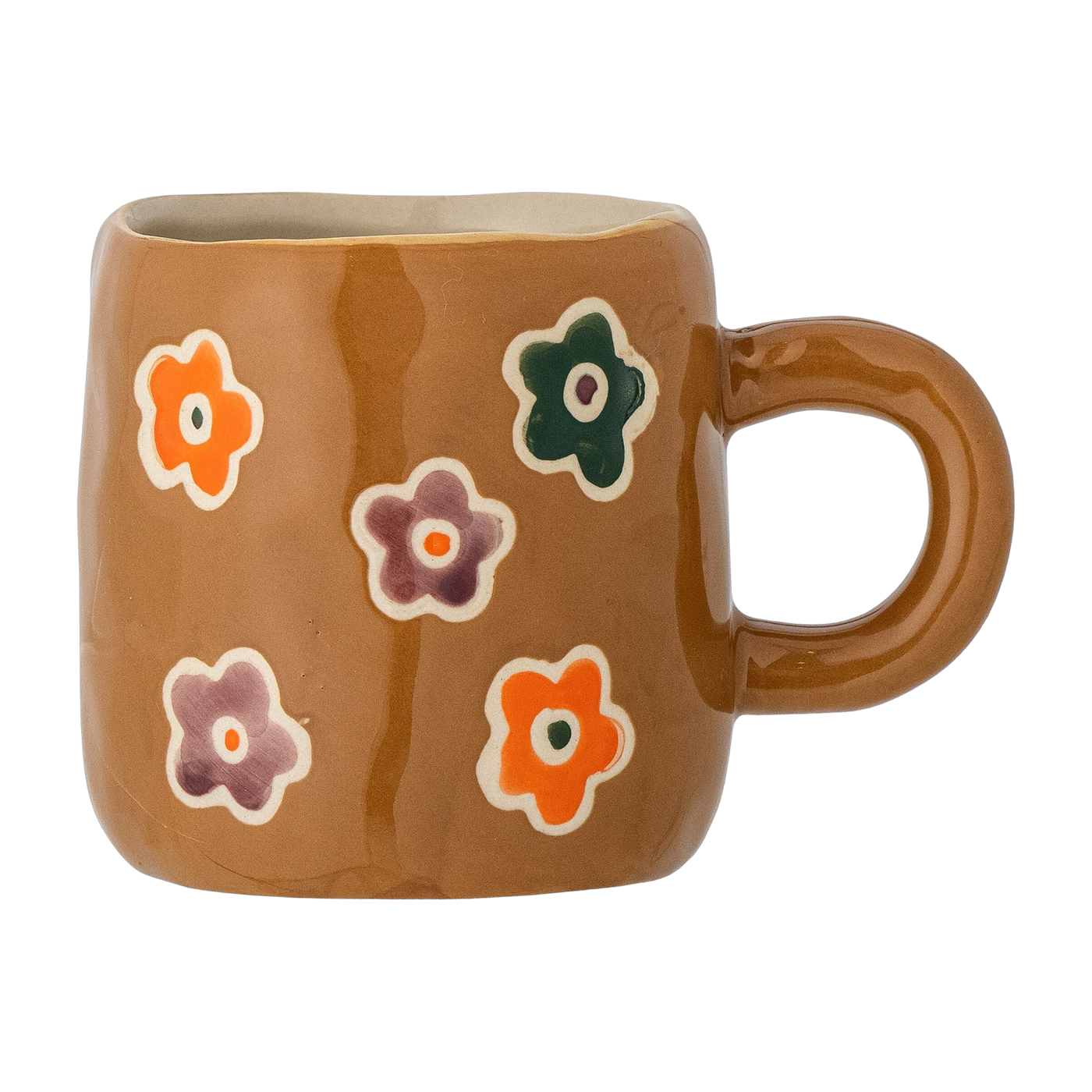 Tazza a forma di fiore in gres marrone 5, 5x6, 5 cm Addy - Bloomingville
