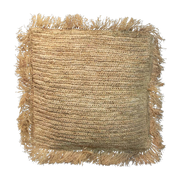 The Raffia Cushion Cover Square - Natural - 60X60 - Bazar Bizar