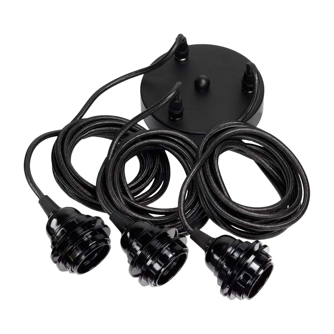 Plafoniera per lampade a sospensione - Nero - 3 pz. Bazar Bizar