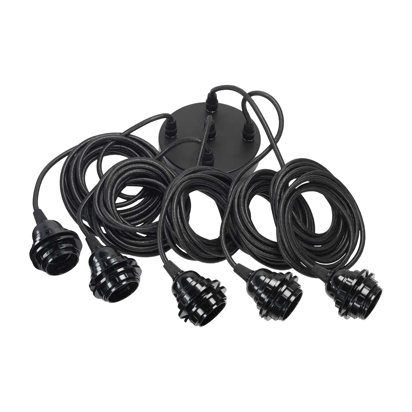 Plafoniera per lampade a sospensione - Nero - 5 pz. Bazar Bizar