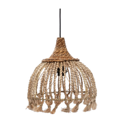 Colgante con borla de abacá - Natural - S - Bazar Bizar