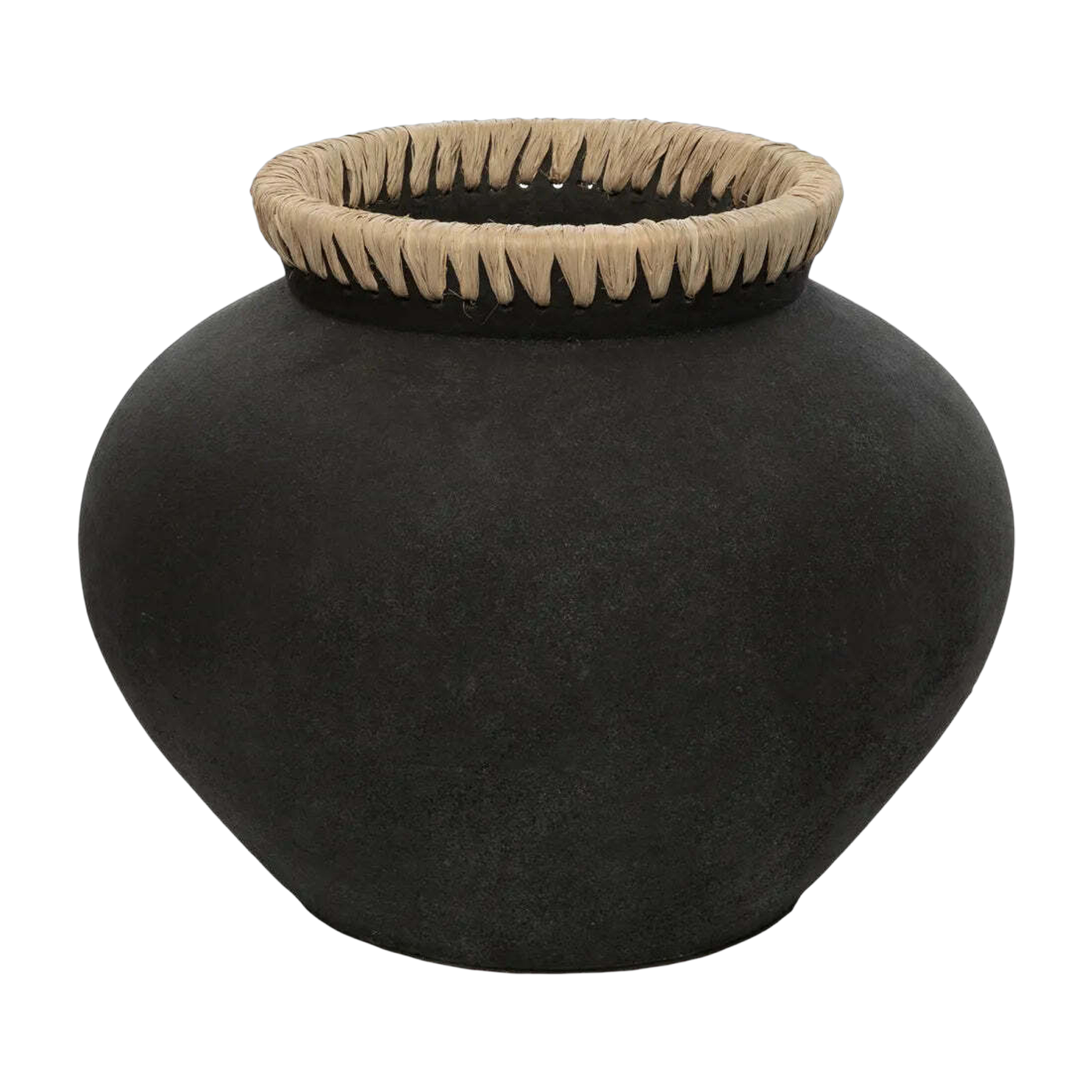 Vase L naturel noir Styly - Bazar Bizar