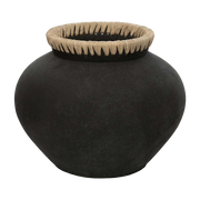 Vase L negro natural Styly - Bazar Bizar