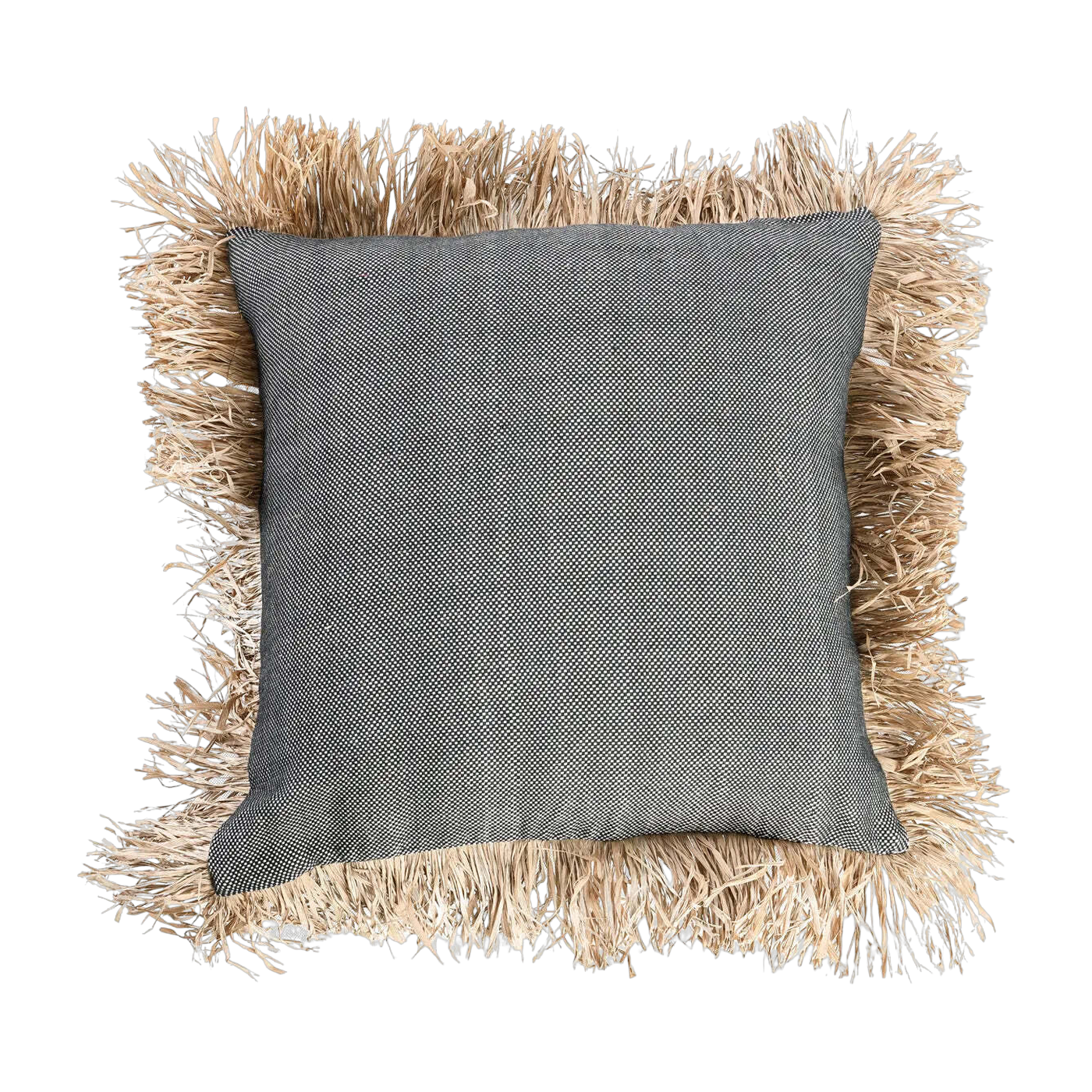 Il copricuscino in cotone Bonita - Nero naturale - 60X60 - Bazar Bizar