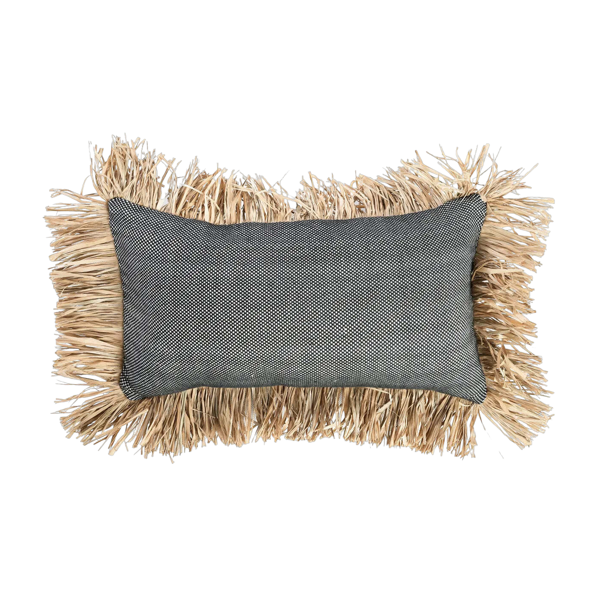 Il copricuscino in cotone Bonita - nero naturale - 30X50 - Bazar Bizar
