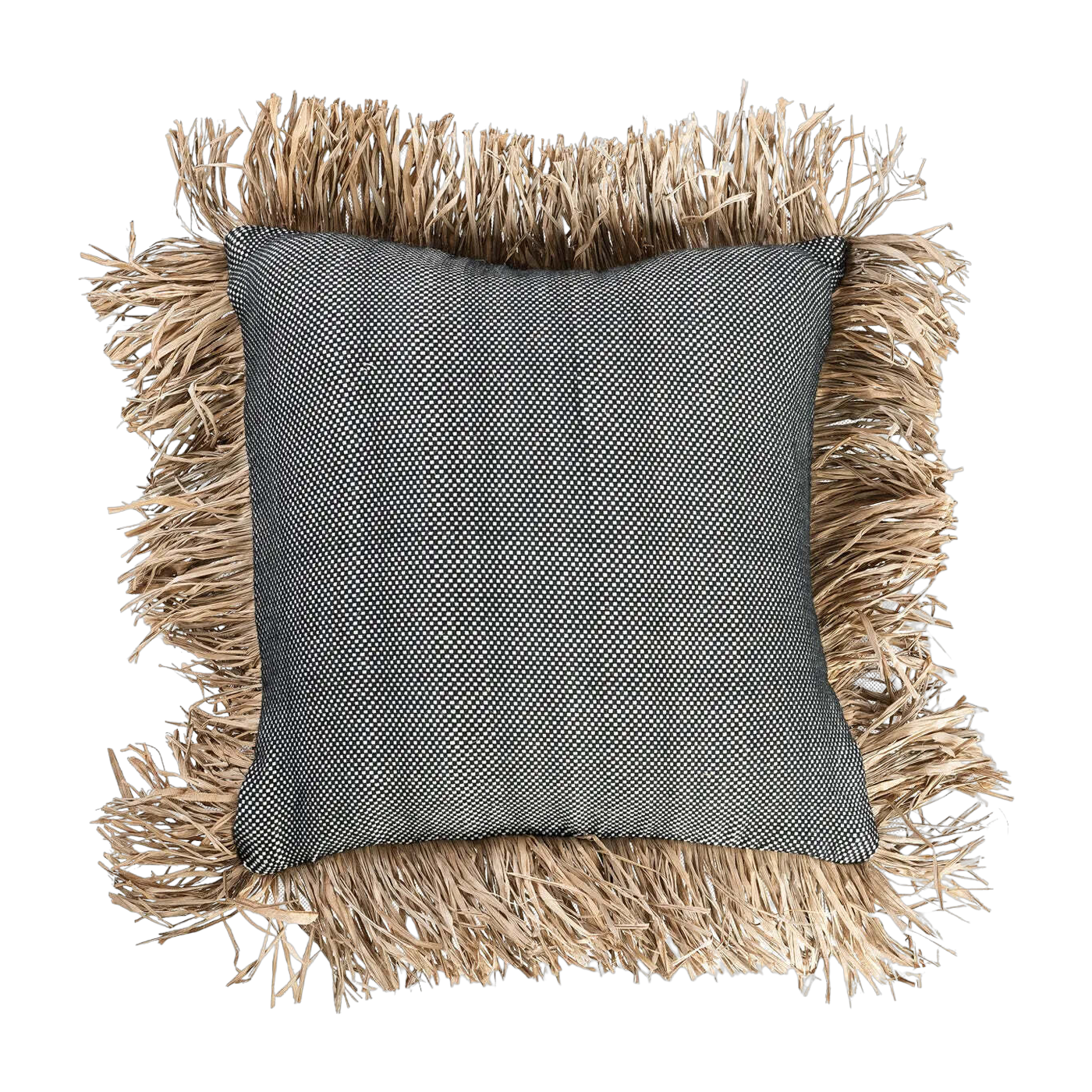 Il copricuscino in cotone Bonita - nero naturale - 40X40 - Bazar Bizar