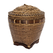 The Colonial Storage Basket - Natural Brown - L - Bazar Bizar