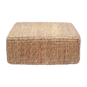 Le pouf en jacinthe d'eau carré - Naturel - M - Bazar Bizar