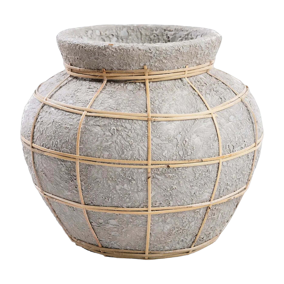Der Vase Bauch - Naturbeton - M - Bazar Bizar