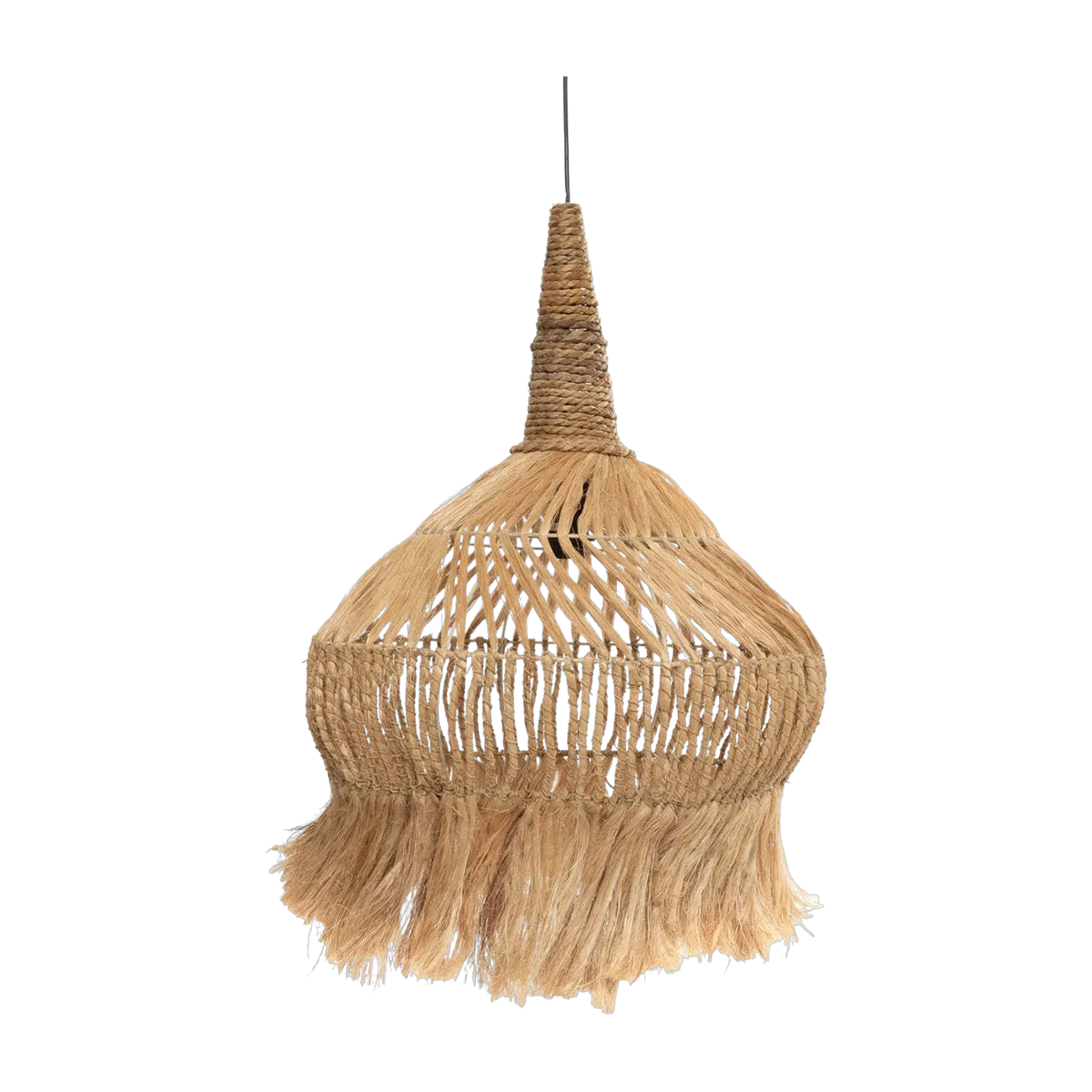 Hippy-Hängeleuchte Tipi - Natur - L - Bazar Bizar
