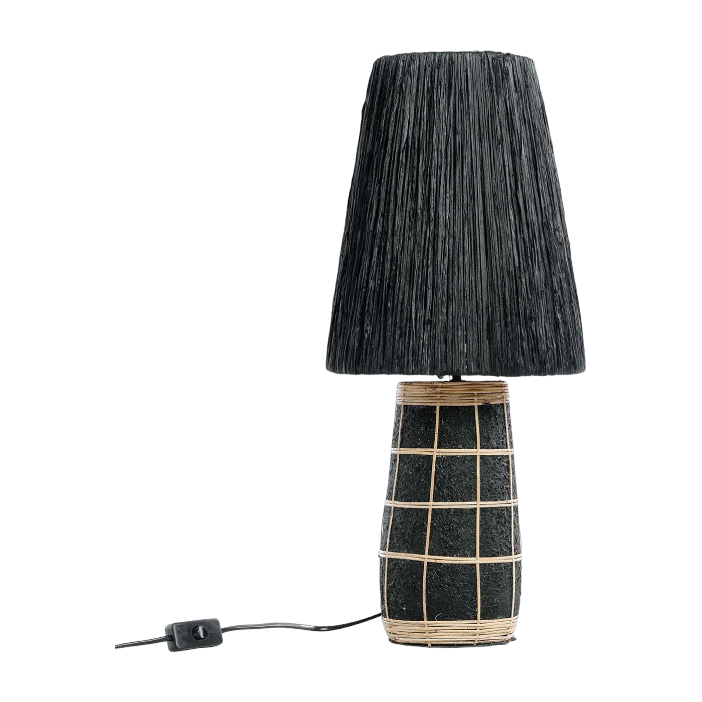 Lampada da tavolo Naxos - Nero naturale Bazar Bizar