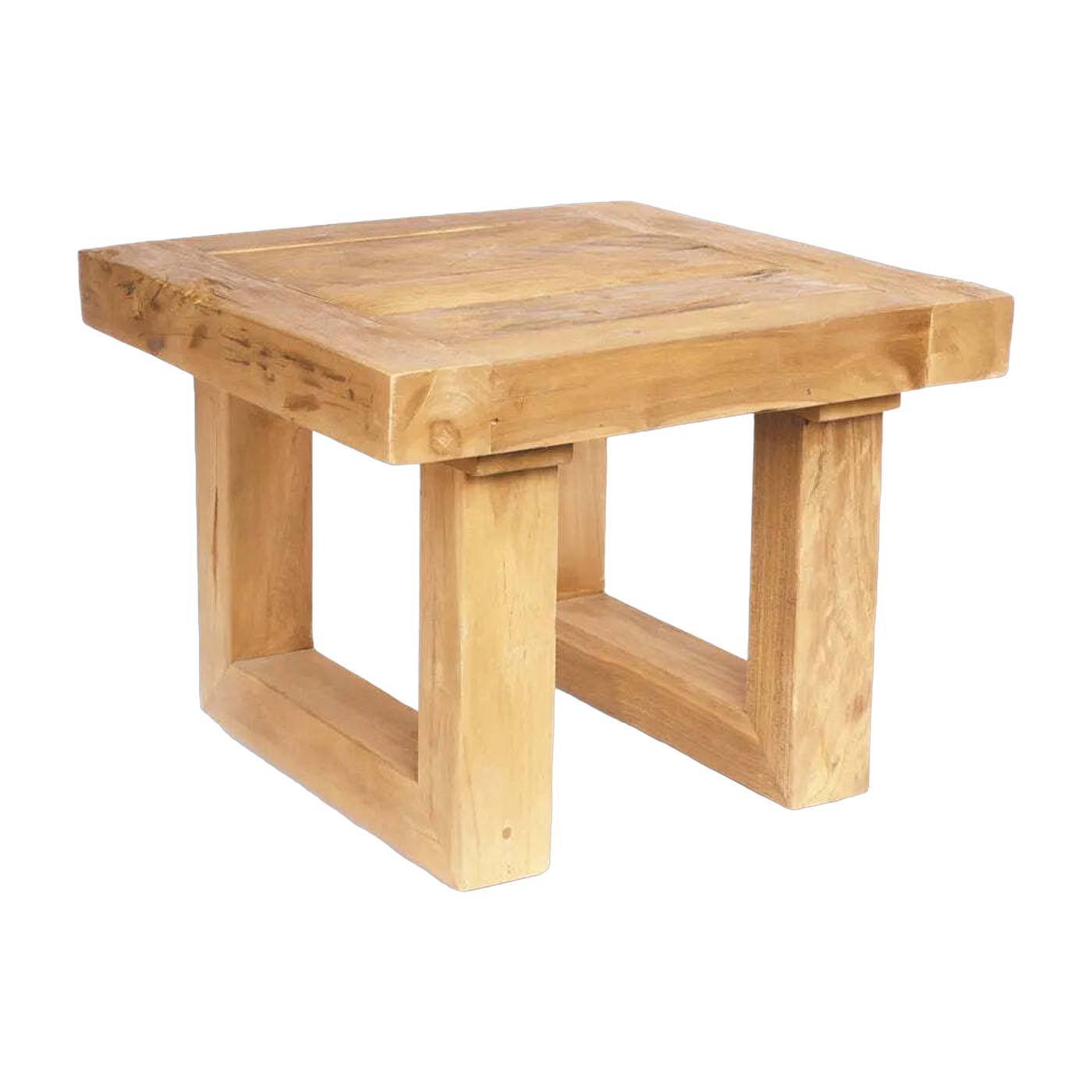 The Reclaimed Teak Side Table - Natural - Bazar Bizar