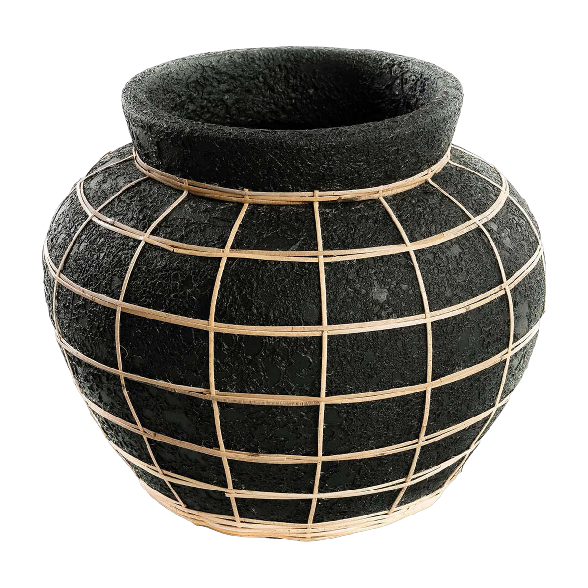 Der Vase Bauch - Naturschwarz - L -. Bazar Bizar