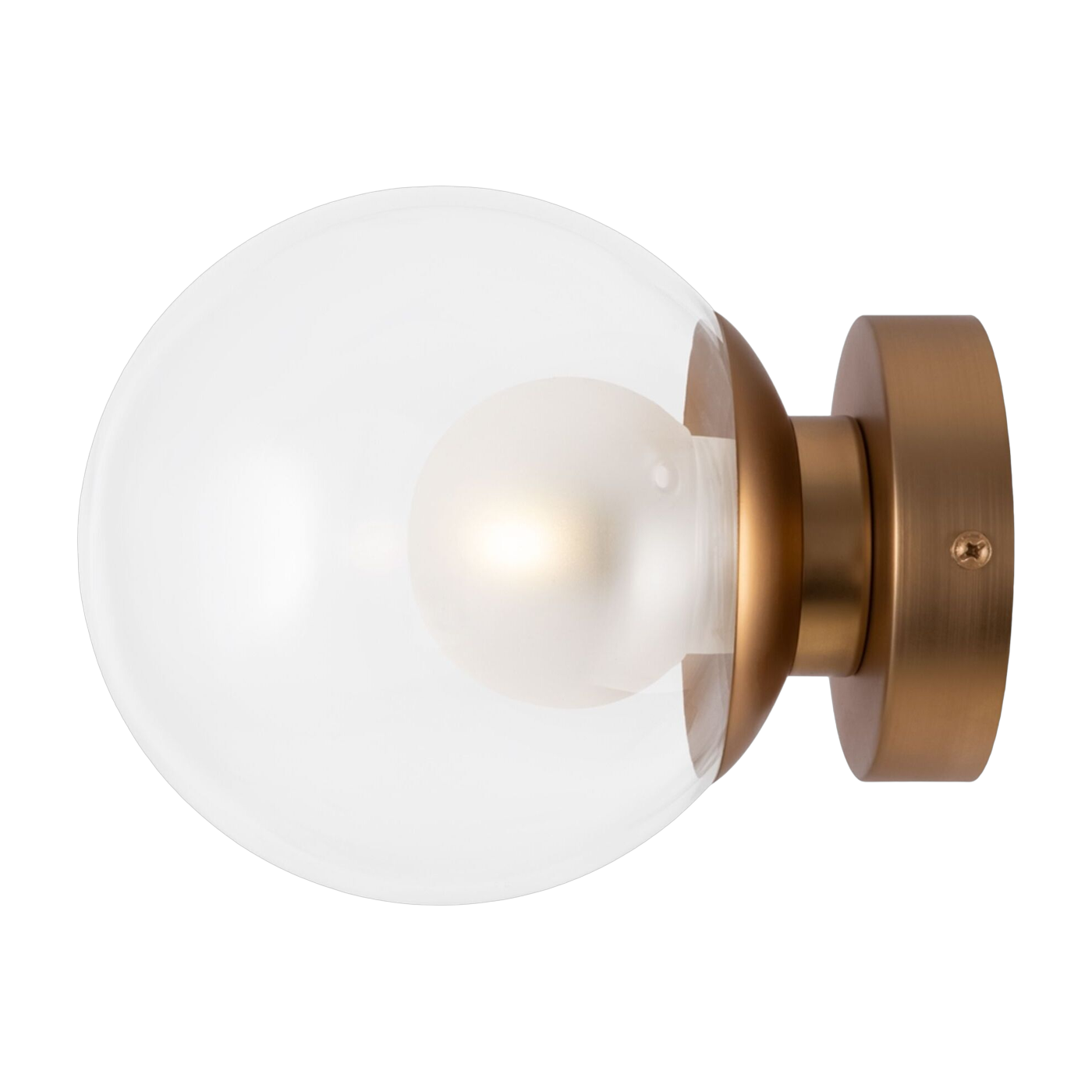 Aplique globo de cristal y metal dorado 20cm Basic form - Maytoni