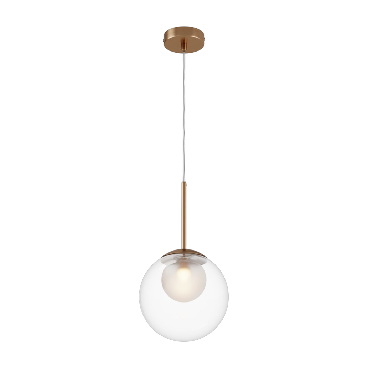 Globo colgante de vidrio y metal dorado 20cm Basic form - Maytoni