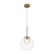 Hanging globe in glass and gilded metal 20cm Basic form - Maytoni