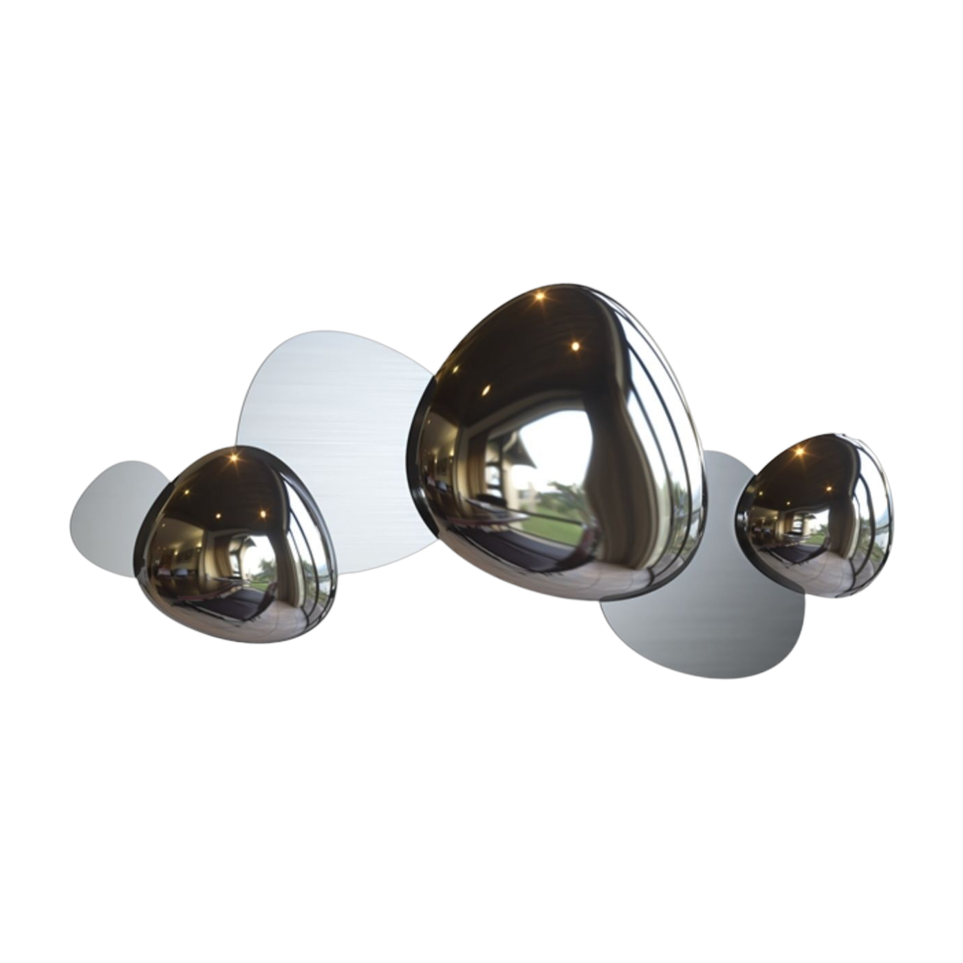 Applique murale en acier inoxydable nickel mat et brillant 37,1x79cm Jack stone - Maytoni