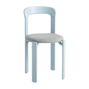 Chair in lacquered beech and slate-blue fabric Rey - Hay