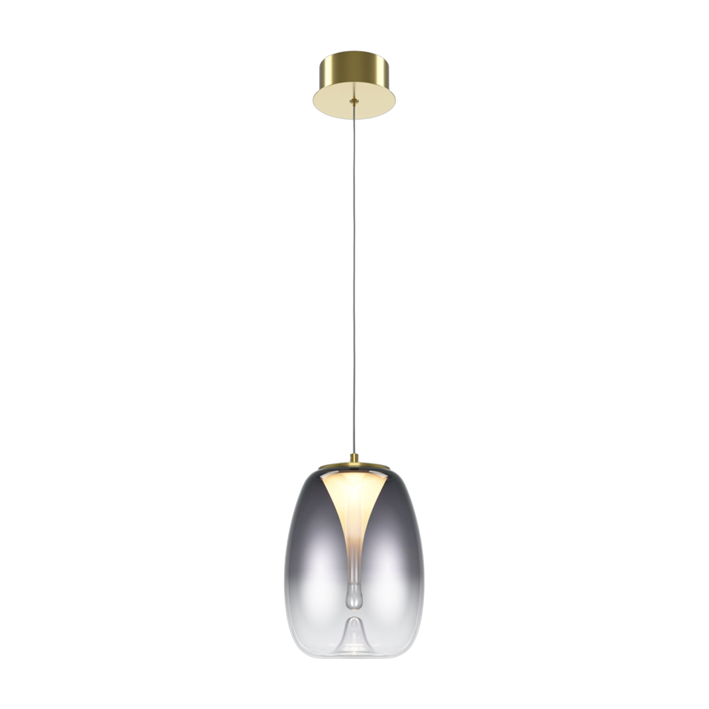 Hängeleuchte aus Rauchglas und goldfarbenem Aluminium 20cm Splash - Maytoni