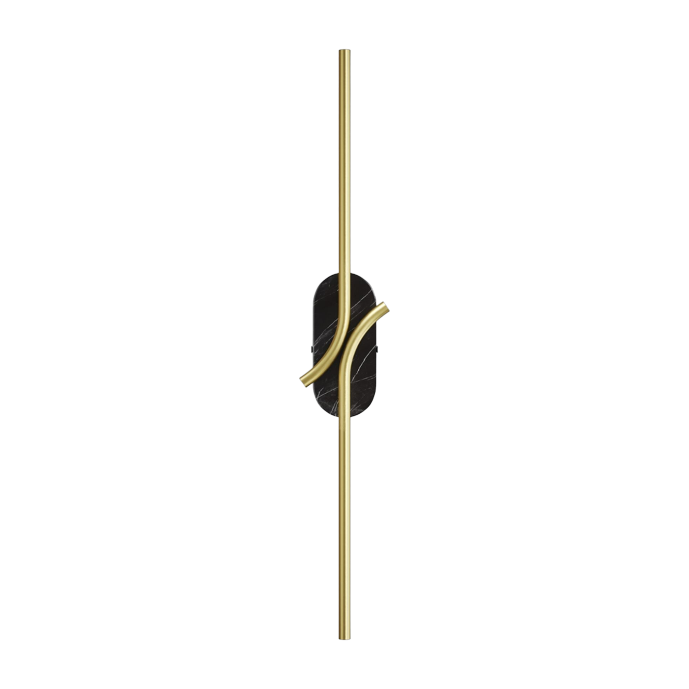 Wall light in brass aluminum and black marbre 63cm Renaissance - Maytoni