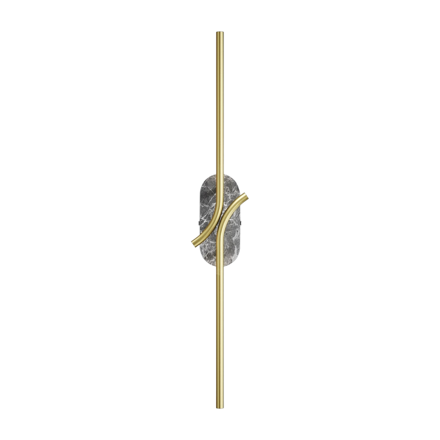 Aplique de aluminio latonado y gris marbre 63cm Renaissance - Maytoni