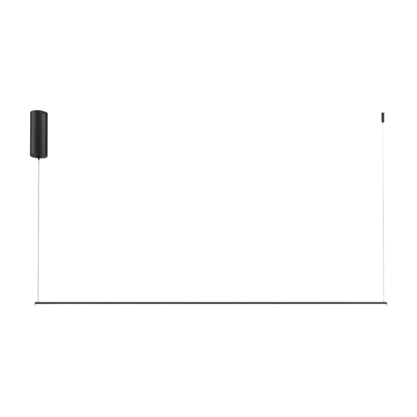 Suspension horizontale en aluminium noir 120cm Halo - Maytoni