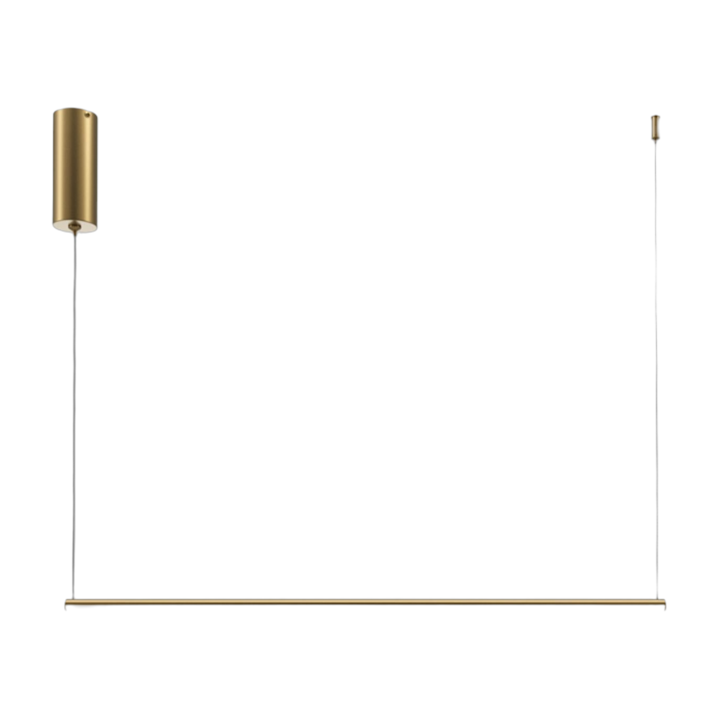 Halo 80cm colgante horizontal de aluminio dorado - Maytoni