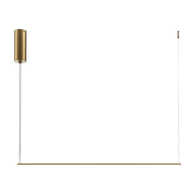 Suspension horizontale en aluminium doré 80cm Halo - Maytoni