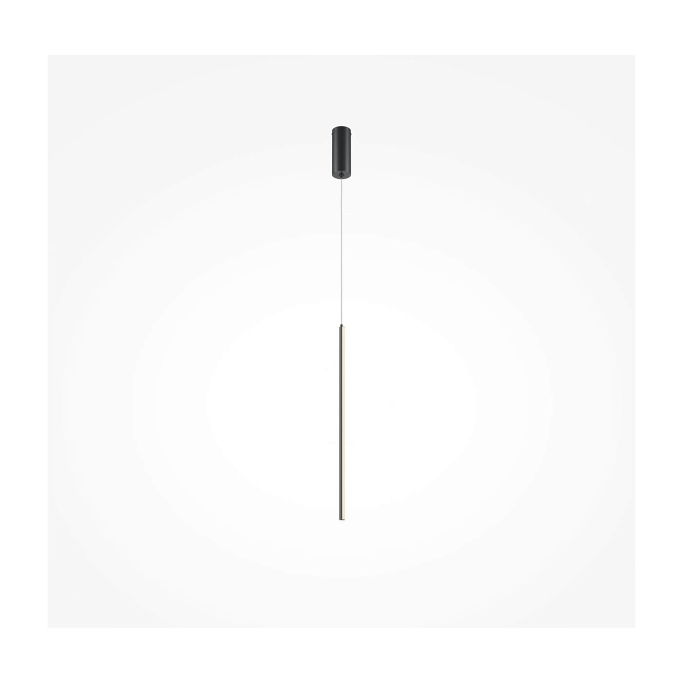 Halo 17cm colgante vertical de aluminio negro - Maytoni