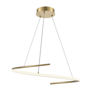 Suspension en aluminium doré 60cm Curve - Maytoni