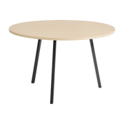 Table ronde en chêne et acier enduit noir 120cm Loop Stand - Hay