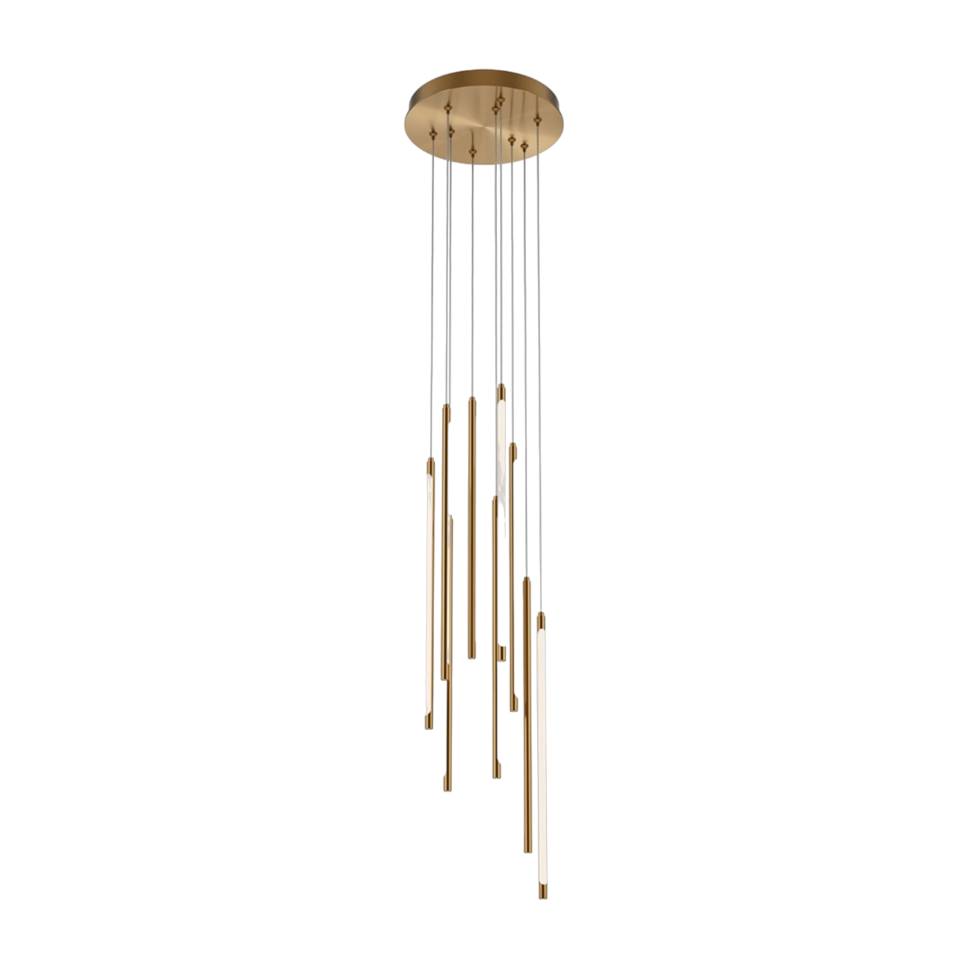 9 luminaria de suspensión de aluminio chapado en oro 35cm Light stick - Maytoni
