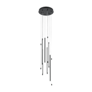 Suspension 9 pendants en aluminium noir 35cm Light stick - Maytoni