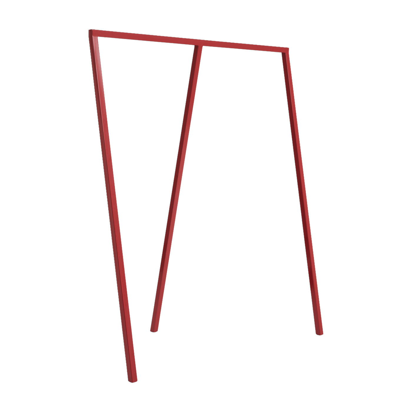 Portant à trois piliers en acier rouge 130cm Loop Stand Wardrobe - Hay