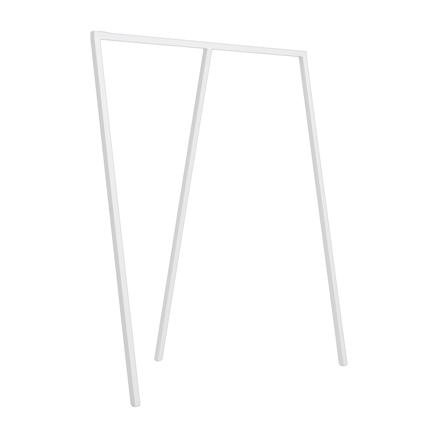 Portant à trois piliers en acier blanc 130cm Loop Stand Wardrobe - Hay