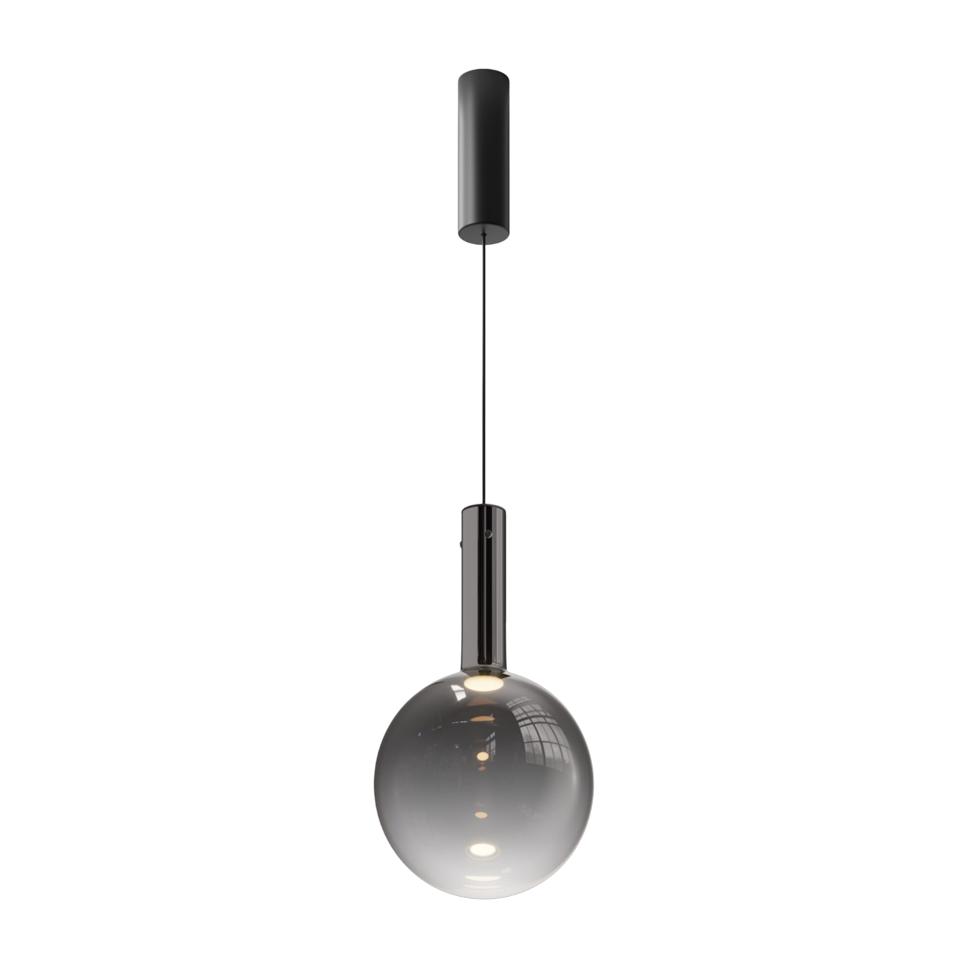 Colgante globo de cristal negro 25cm Nebula - Maytoni