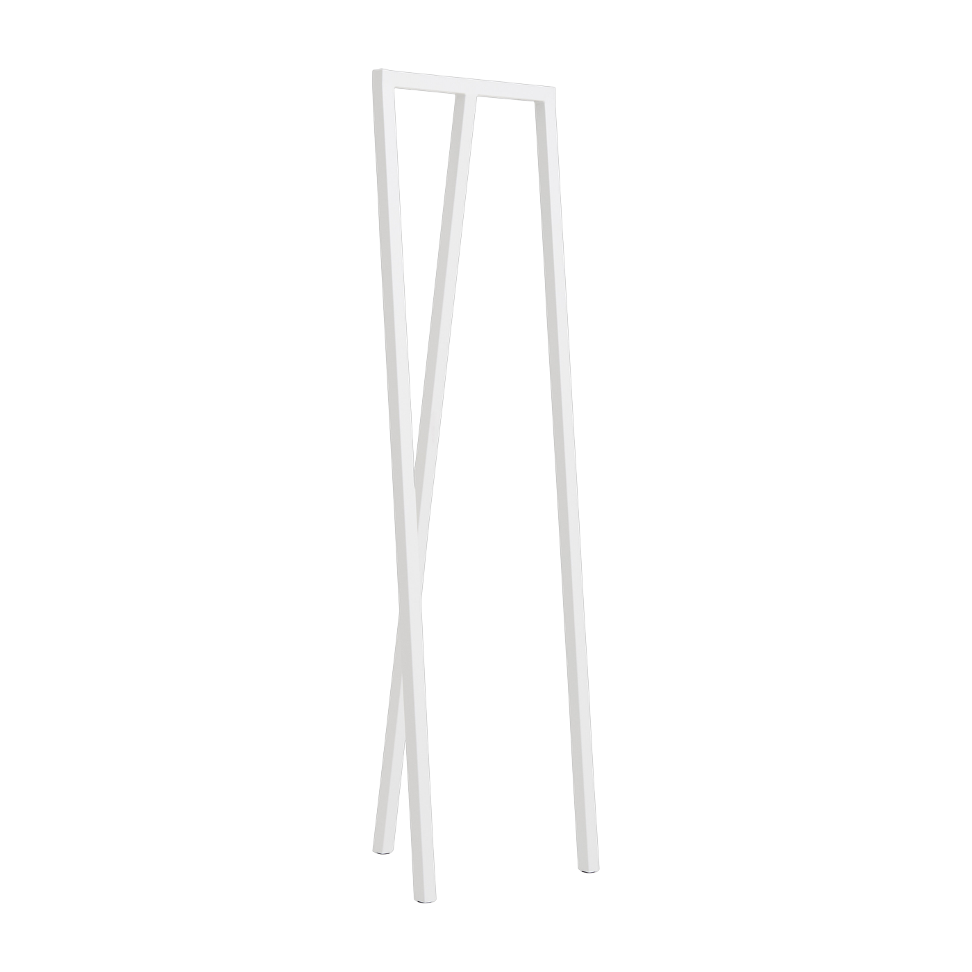 Portant à trois piliers en acier blanc 39cm Loop Stand Wardrobe - Hay
