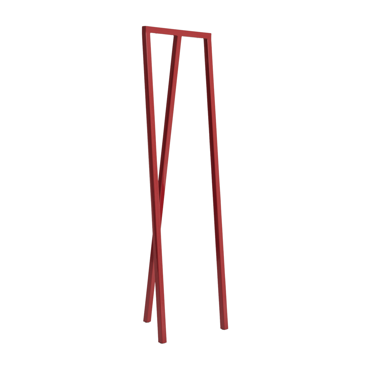 Portant à trois piliers en acier rouge 39cm Loop Stand Wardrobe - Hay