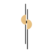 Applique da parete in alluminio nero e oro 79cm Skyline - Maytoni