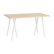 Tavolo alto in quercia e acciaio bianco 180cm Loop Stand - Hay