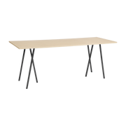 Stehtisch aus Eiche und schwarzem Stahl 250cm Loop Stand -. Hay